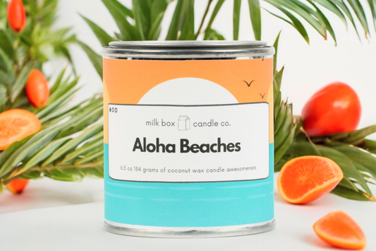 Aloha Beaches - 100% Recyclable Coconut Wax Scented Candle